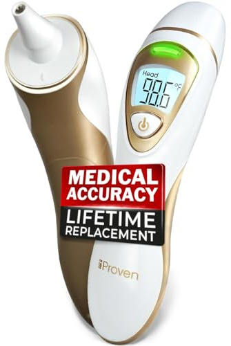 iProven - Ear Thermometer with Non-Touch Forehead Function | Superior Accuracy for Adults, Kids, Babies | Premium Digital Thermometer for Adults and All Ages