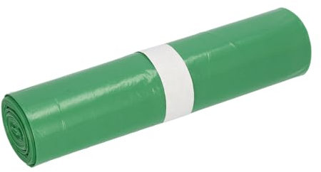 DEISS Müllsäcke aus LDPE, 22711, 70 Liter grün - 1 Rolle | Rolle (25 Stück)