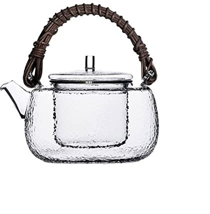 WAOCEO Théière 80 0ml Épaissis de thé en Verre épaissis for la Chaleur de thé séparation de l'eau Pot Mémoire ménagers Grande capacité Bouilloire Théière