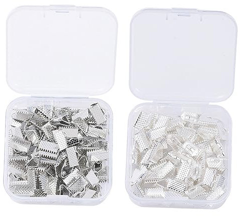 STOBOK 100St Schnallenclip für Pferde Kordelenden zur Schmuckherstellung das Geschenk Bandende Verschluss Erkenntnisse Schnur endet Schmuckverbinder verpackt Komponenten Lesezeichen Eisen