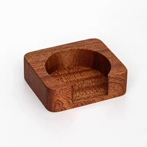 Kaffeefilterhalterung Espresso-Papierfilterhalter, Kaffeefilter-Aufbewahrungsbehälter, Kaffeefilterspender aus Holz, kompatibel mit 51 mm/53 mm/58 mm runden Einweg-Papierfiltern Filtertütenhalter ( Co
