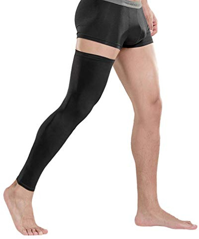 IBLUELOVER Genouillère Sport Femmes Hommes Manchon de Jambe Longueur Entière Genouillère de Compression Support Soutien Genou Cuisse Mollet Protège Genouillère Jambières Chaud Course Fitness Cyclisme