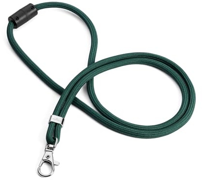 Durable Schlüsselband mit Karabiner & Sicherheitsverschluss, 10 Stück | Rundgewebtes Textilband, 46 cm Länge, für Ausweishalter und Namensschilder, ideal für Schlüssel, Textilband mit Karabiner