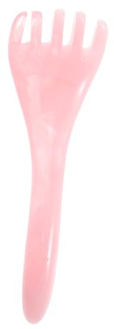 Rascador de Cabeza Masajeador de Cuero Cabelludo de Resina Rosa | Diseño Compacto y Ligero, Uso Doméstico Familia, Herramienta Manual Multifuncional