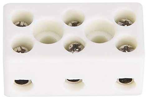 Morsettiera, 10 Pezzi Morsettiere in Ceramica 24A Connettori in Filo Ceramico a 3 Vie Porcellana Resistente Alle Alte Temperature, Morsettiere del Circuito di Terra