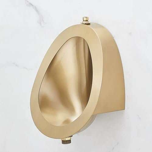 Kommerzielles Spülurinal für Männer aus Edelstahl 304, Haushaltsbadtoilette, intelligente Sensorspülung, öffentliche Toilette, Urinal für Männer und Erwachsene, spritzwas,Gold
