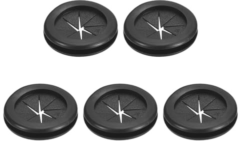 QUARKZMAN 5Pcs Pasacables Arandelas de Goma, Ojales de Cable de Goma de Agujero 32mm, Tapones de Agujero de Doble Cara para Cortafuegos, Proteger Cables Enchufes