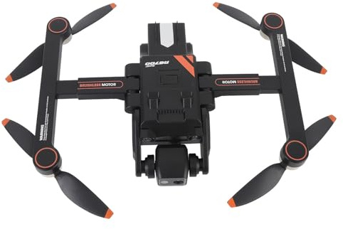 Asixxsix Drone GPS avec Caméra EIS 4K, Quadrirotor RC avec Moteur sans Balais, Retour Automatique, Transfert D'image HD, Commutation Double Caméra avec écran LCD, Télécommande pour (2 Batterie)