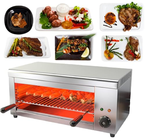 Electric Cheesemelter Broiler, Salamander Broiler, Commercial Wall Mount or Countertop Stainless Steel Toaster Oven