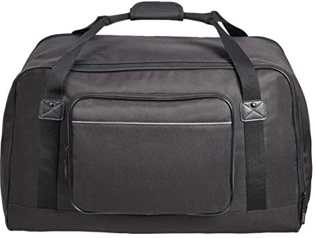 Amazon Basics Resistente borsa per altoparlanti, 62.2 x 38.1 x 38.1 cm, Tinta unita, Nero