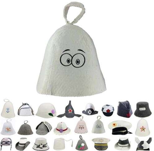 GMMH Sauna Hat - Wool Felt Cap for Men & Women, One Size Fits All