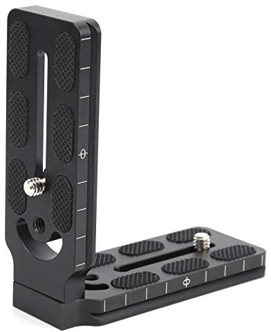 Akozon L förmige Halterung, Quick Release L-Halterung Arca Swiss,Vertikale Schnellwechselplatte, DSLR Kamerahalterung L-Bracket Vertikale CNC Aluminiumlegierung für CamFi SLR Wireless View Controller