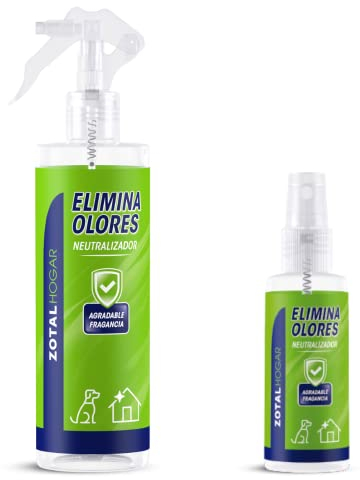 Zotal Hogar | Eliminaolores neutralizador | Eliminador de olores | Neutraliza químicamente los malos olores | Ligeramente perfumado (Pack 250 ml + 75 ml)