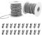 2 Pezzi 10M Catena a Sfere in Acciaio Inossidabile, 2.4 mm Catena a Palline con 40 Connettore, Perline Catena in Rilievo Estensione, per Creazione di Gioielli, Collane e Bracciali