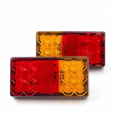 Generisch Anhängerrückleuchten 2x wasserdichtes, Blinker hinten für Signal, Nebelschlussleuchte, Kennzeichenleuchte, 12 V, 24 V, Autoanhänger für LKW, Boot, LKW, Van, Wohnmobil(Blau)