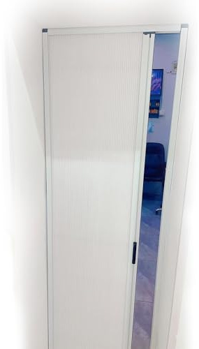 Hggdsac Porte coulissante interieur, Porte Pliante accordéon, Porte Accordéon Pliante Blanche Sur Mesure - Tissu Cellulaire et Cadre en Aluminium, Panneau Non Tissé, Facile à installer(W×H:70×200cm)