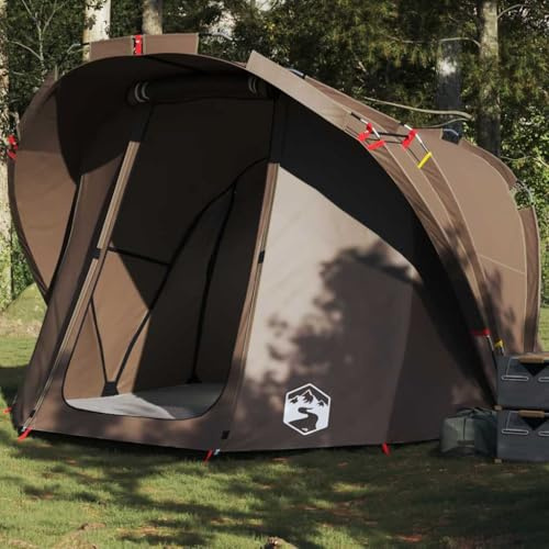 zylophax fisketält för 4 personer, brunt, vattentätt av polyester med PU-beläggning, lätt campingtält med UV-skydd, vindtätt, med bärväska för utomhus, fiske, vandring och festival