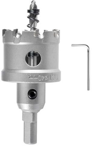 KATUR Lochsäge Hartmetall-Bohrer 40mm, Metall Lochsäge Bohrer, TCT-Bohrer-Lochsägen für Edelstahl, Eisen, Legierung, Kupfer, Holz, Kunststoffe