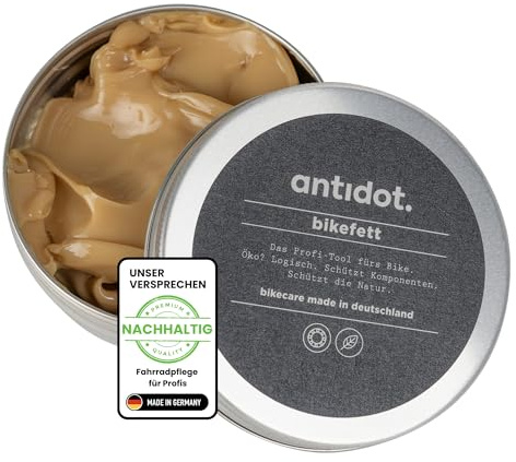 antidot. bikefett | 100 g Alu-Schraubdose | Mehrzweckfett für Pedale, Lager, Sattelstütze | Montagepaste gegen Reibung, Verschleiß & Rost | Fahrrad Fett für alle MTB, Rennräder & E-Bikes