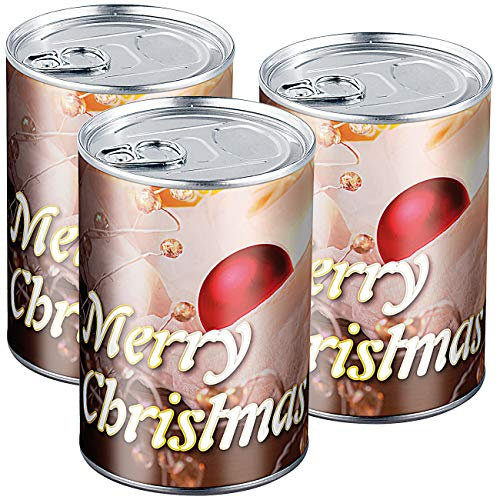 infactory Dose: 3er-Set Geschenkdosen Merry Christmas- originelle Präsent-Verpackung (Geschenkedose, Geschenke in Dosen verpacken, Geschenkpapier)