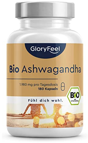 Bio Ashwagandha - Hochdosiert mit 1980mg je Tagesdosis (660mg pro Kapsel) - Bio-zertifiziert - 100% vegan, laborgeprüft und ohne Zusätze in Deutschland hergestellt