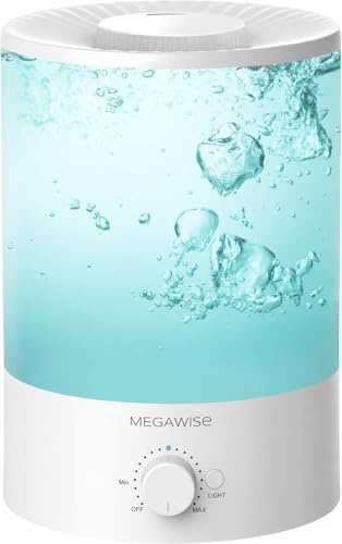 MegaWise Cool Mist luftfuktare, 3,5 L topp refill Ultrosonisk luftfuktare för sovrum, babyrum, kontor ..