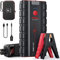 FLYLINKTECH Arrancador de Baterias de Coche 5000A 20000mAh Arrancador de Coches (para 10.0L Gas y 9.0L Diesel), Salida QC3.0, 12V para Autos, Camiones, SUV