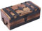 Ajuny Cofre del Tesoro de Madera Tallada a Mano Caja de Recuerdos para Almacenamiento de Joyas Decorativas Soporte para Baratijas o Caja Para Relojes de Uso Multiusos - 11x6 Pulgadas