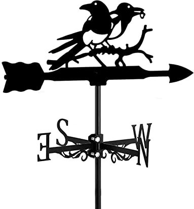 ROLTIN Girouette pour Animaux et Plantes, Fleur, Oiseau, Silhouette en Fer, indicateur de Direction pour Montage sur Toit ornemental avec revêtement antirouille, Outil de Mesure pour Ferme extérieure