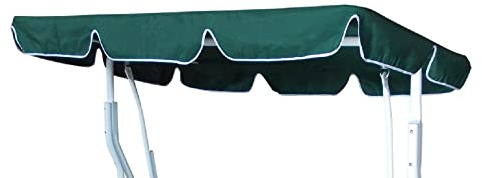 DEGAMO Dachplane für Hollywoodschaukel Florida 170x110cm, grün mit weißen Kedern