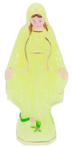 HOLIDYOYO Statue Der Seligen Jungfrau Maria Die im Dunkeln Leuchtet Figur Der Mutter Maria Leuchtende Katholische Figur Unsere Dame Der Gnade Ornament Katholische Religiöse Geschenke für