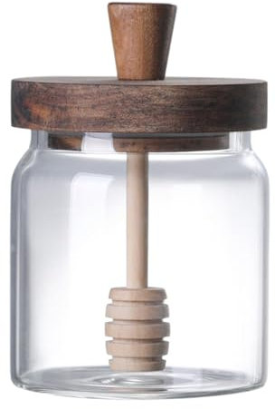 Honey Storage Container, Beehive Honey Dish, 400ml Glass Beehive Honey Pot, Honey Pot Jar for Wedding Party Home