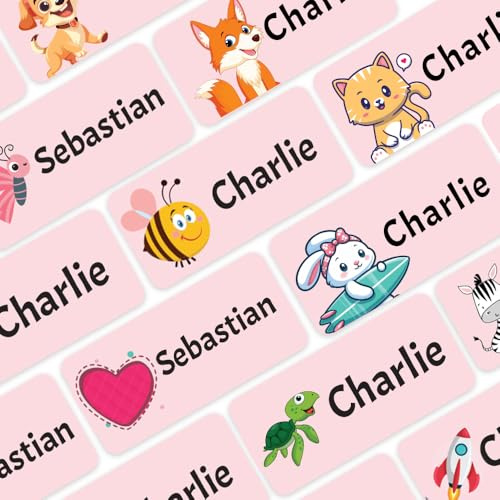 Papa Prints Pack of 100 Iron on Clothes Labels for Care Homes Iron on School Labels for Clothes Stick on (30 x 13 mm) Personalised Name Tags for Clothes Kids