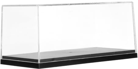 Toyvian Vitrina Acrílica para Coche Escala 1:43, Caja Expositora Transparente Antipolvo para Modelos de Automóviles, Vitrina de Metacrilato para Figuras y Coleccionables, Protección y Exhibición