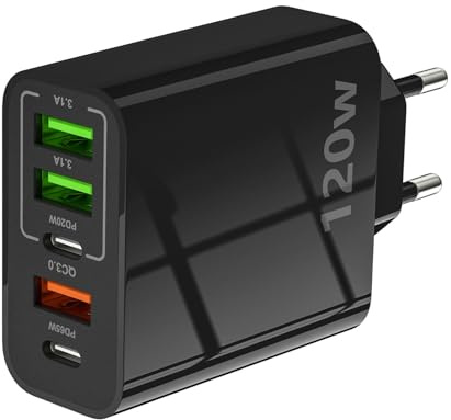 Brique De Chargement De Téléphone Portable,Brique De Chargement, Adaptateur de voyage à prise 5 ports, Brique de chargeur de téléphone portable, bloc de prise de charge, brique de chargeur portable, t