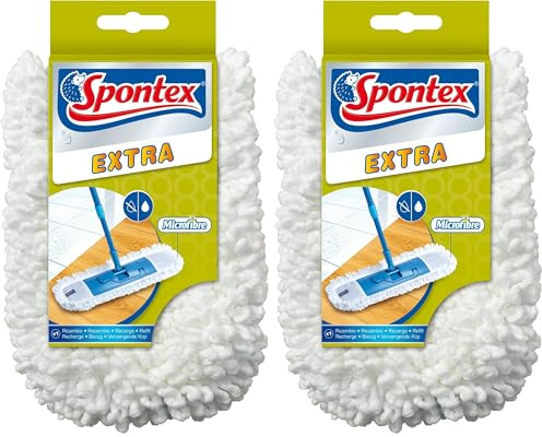 SPONTEX mopa Microfibra Recambio 1 ud (Paquete de 2)