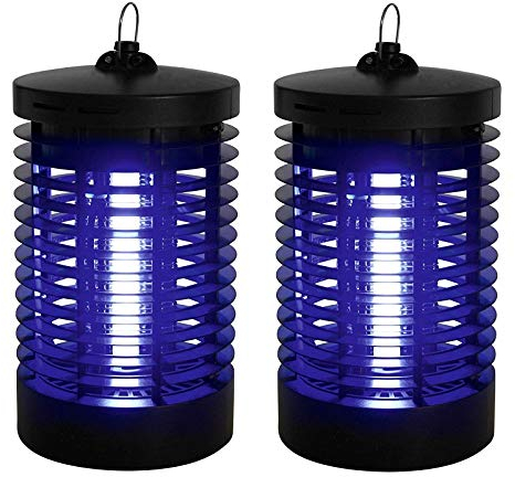 Eaxus 2er Set UV Insektenvernichter Insektenfalle Elektrisch Elektrischer Insekten Schutz Licht Fliegenfalle Mückenlampe Fliegenfänger