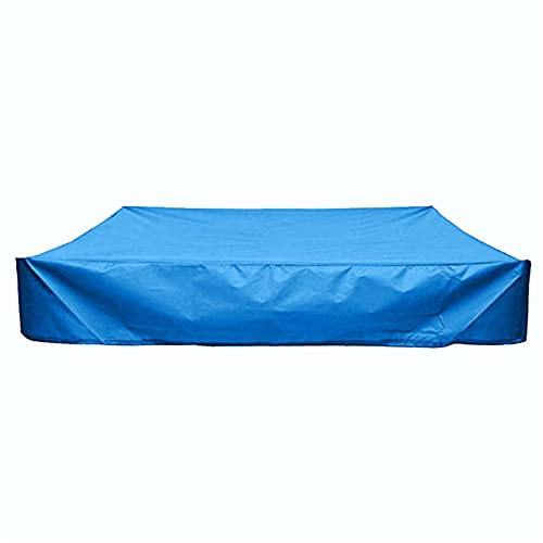 CENPENYA Staubdichte Sandkasten-Abdeckung Mit Kordelzug, wasserdichte Oxford-Abdeckplane Stoffsandkastendeckel Andkasten Pool Kinder Garten (Blau,120×120cm/47×47in)