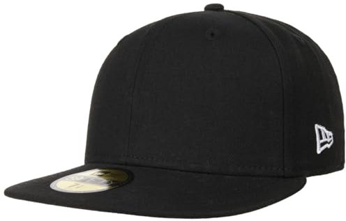 New Era 59Fifty Essential Cap Basecap Baseballcap Flat Brim Fitted Herren - Hinten geschlossen, mit Schirm Winter Herbst Frühjahr Sommer Frühling-Sommer Herbst-Winter - 7 3/8 (58,7 cm) schwarz