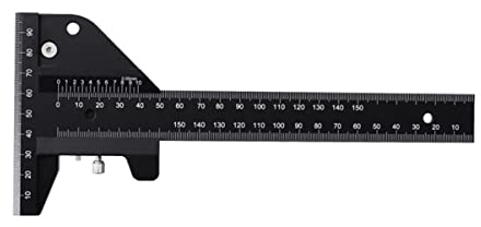 TEHAUX Holzbearbeitungslineal Aus Aluminiumlegierung Winkelmesslineal Mit Abnehmbarem Anschlag Für Präzise Markierungen Und Messungen Mit Magnet Zur Einfachen Befestigung