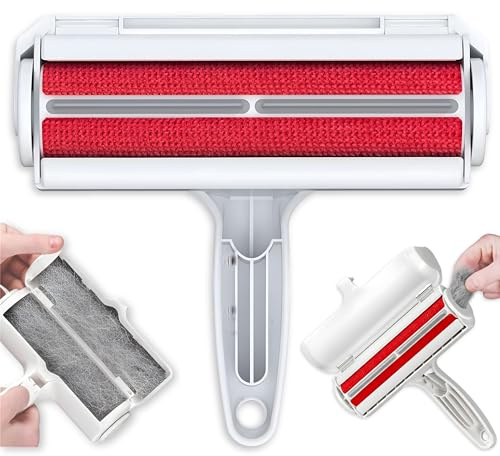 Pet Hair Remover Roller – Reusable Multi-Surface Lint Roller for Dog & Cat Fur on Furniture, Couch, Carpet, Bedding, Clothes & Car Seats – Eco-Friendly, Portable Hair Removal Cleaning tool for Home