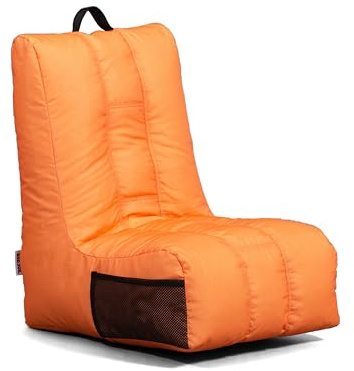 Big Joe Video Lounger Bean Bag Chair, Tangerine Smartmax, 2 feet