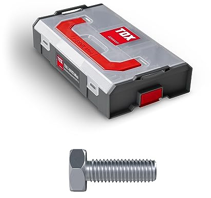 TOX L-BOXX Mini Sechskantschrauben M6 Sortiment DIN 933, individuell anpassbar, stapel- & untereinander verklickbar, inklusive Schrauben M6 in unterschiedlichen Abmessungen, 230 tlg., 094903204