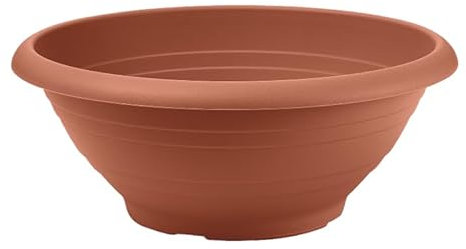 Generico CIOTOLA CAMPANA diam. 35 in plastica VASO BASSO FOTO REALE Veca MADE IN ITALY AMDGarden (Terracotta)