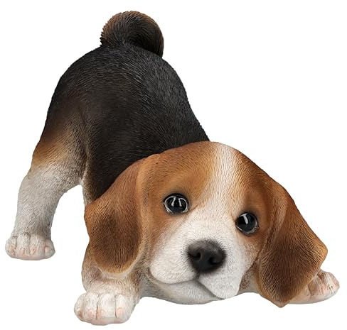 Figuren Shop GmbH Beagle Figur Welpe Will Spielen - Hundefigur Hund Baby Dekofigur Geschenk für Hundeliebhaber Hotant