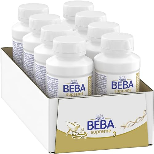 BEBA SUPREME 3 Folgenahrung: ab dem 12. Monat, trinkfertig, im Anschluss an das Stillen, 8er Pack Fläschchen (8 x 200ml)