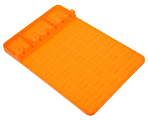 Supvox Grillmatte Für Bbq Utensilien Hitzebeständig Und Rutschfest Ablagematte Für Grillseiten Langlebig Und Leicht Zu Reinigen Orangefarbenes Design Für Stilvolle Grillerlebnisse
