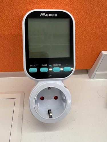 Prise wattmètre, Compteur d'énergie numérique, Maxcio avec 7 Modes, Prise économiseur d'énergie avec écran LCD rétroéclairé, Surveillance de la consommation pour Gros appareils électroménagers
