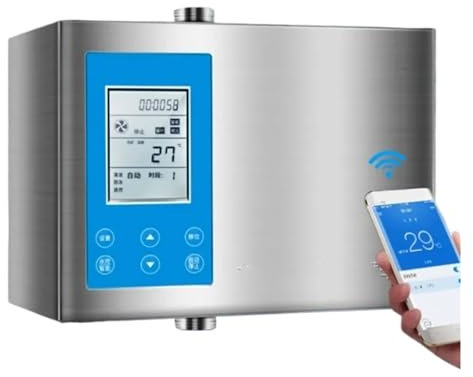 OUTFYT Wassererhitzer, Elektrischer Warmwasserbereiter, Warmwasserzirkulation, Druckluftenergie, Gas-Warmwasserbereiter, Pumpenkopf Aus Edelstahl Energie und Zeit Sparen