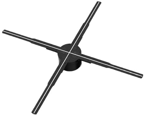 Fan d’hologramme 3D Projecteur holographique 3D HD 65 cm/25,6 pouces, lecteur holographique à LED, support vidéo, affichage publicitaire, lumière d'Halloween et de Noël pour les enseignes de magasin d